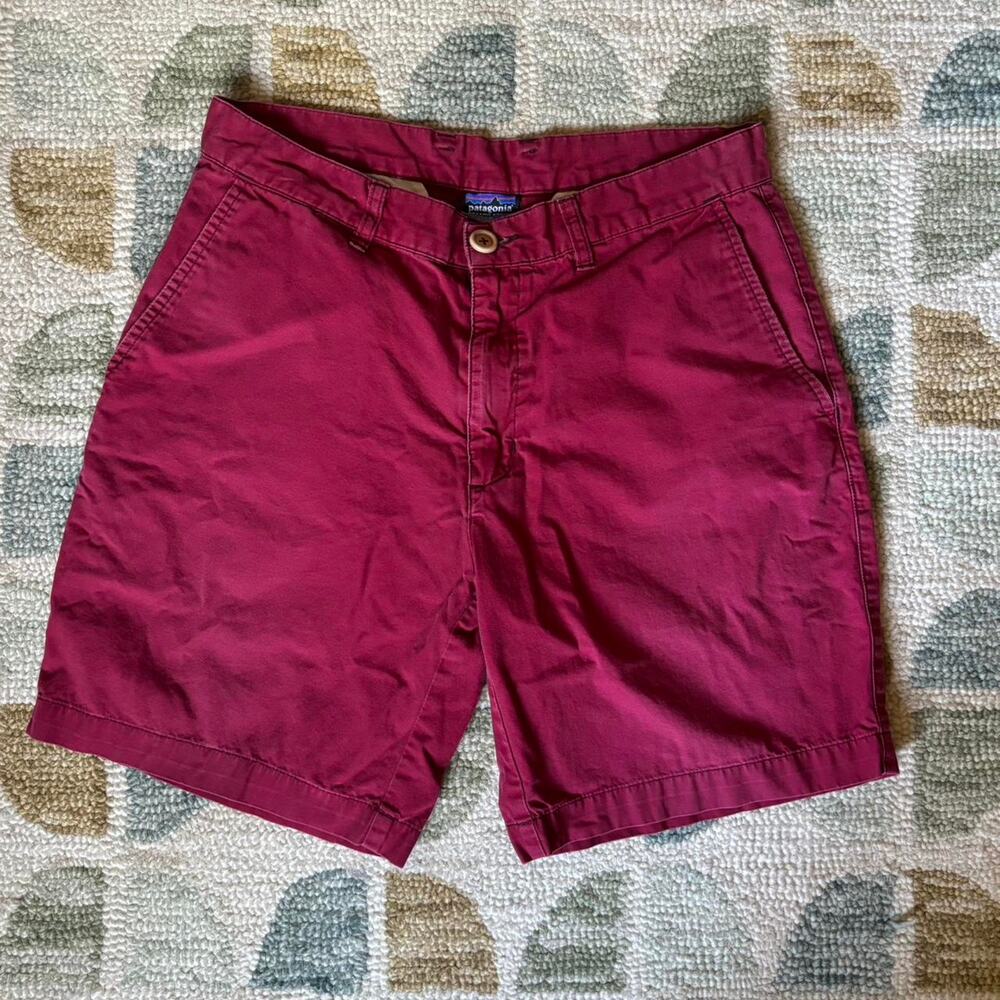 Organic Cotton Patagonia Burgundy Chino Shorts Size 30 Summer Gorpcore Preppy